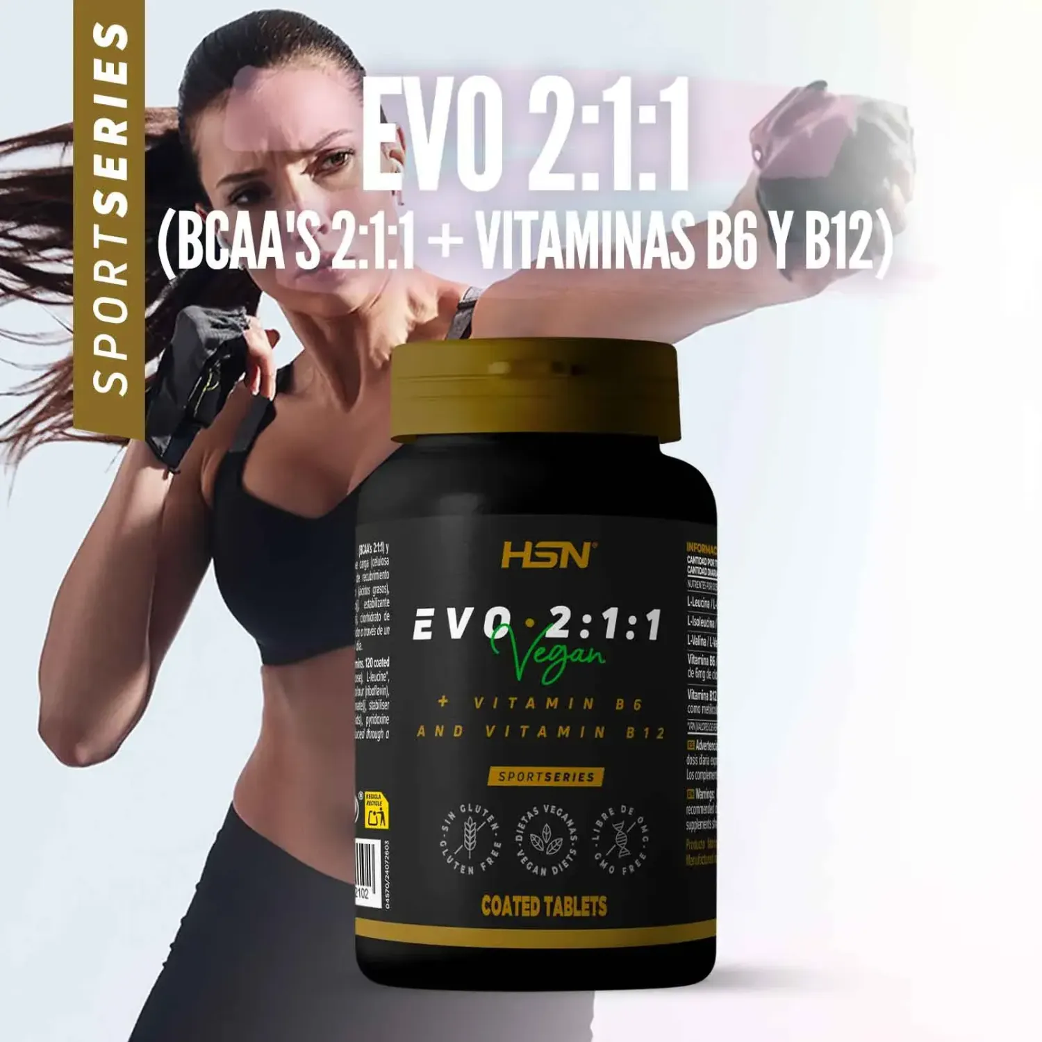 Evo 2:1:1 (BCAA's 2:1:1 + vitaminas B6 y B12) - 120 tabs, foto 3