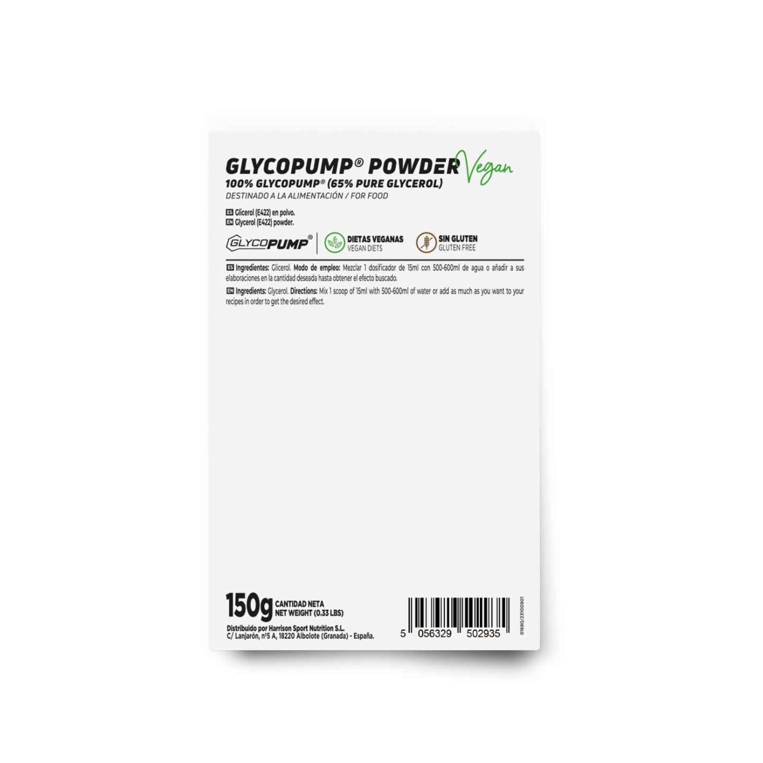 Glycopump (glicerol) en polvo 150g, foto 2