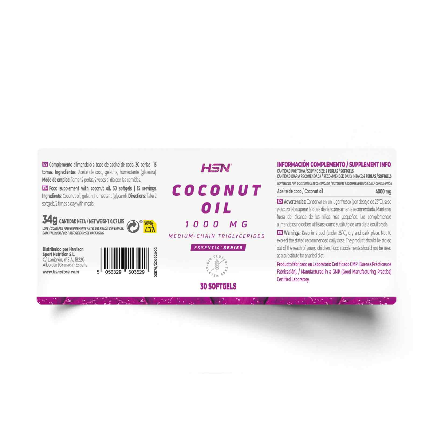 Aceite de coco 1000mg - 30 perlas, foto 2
