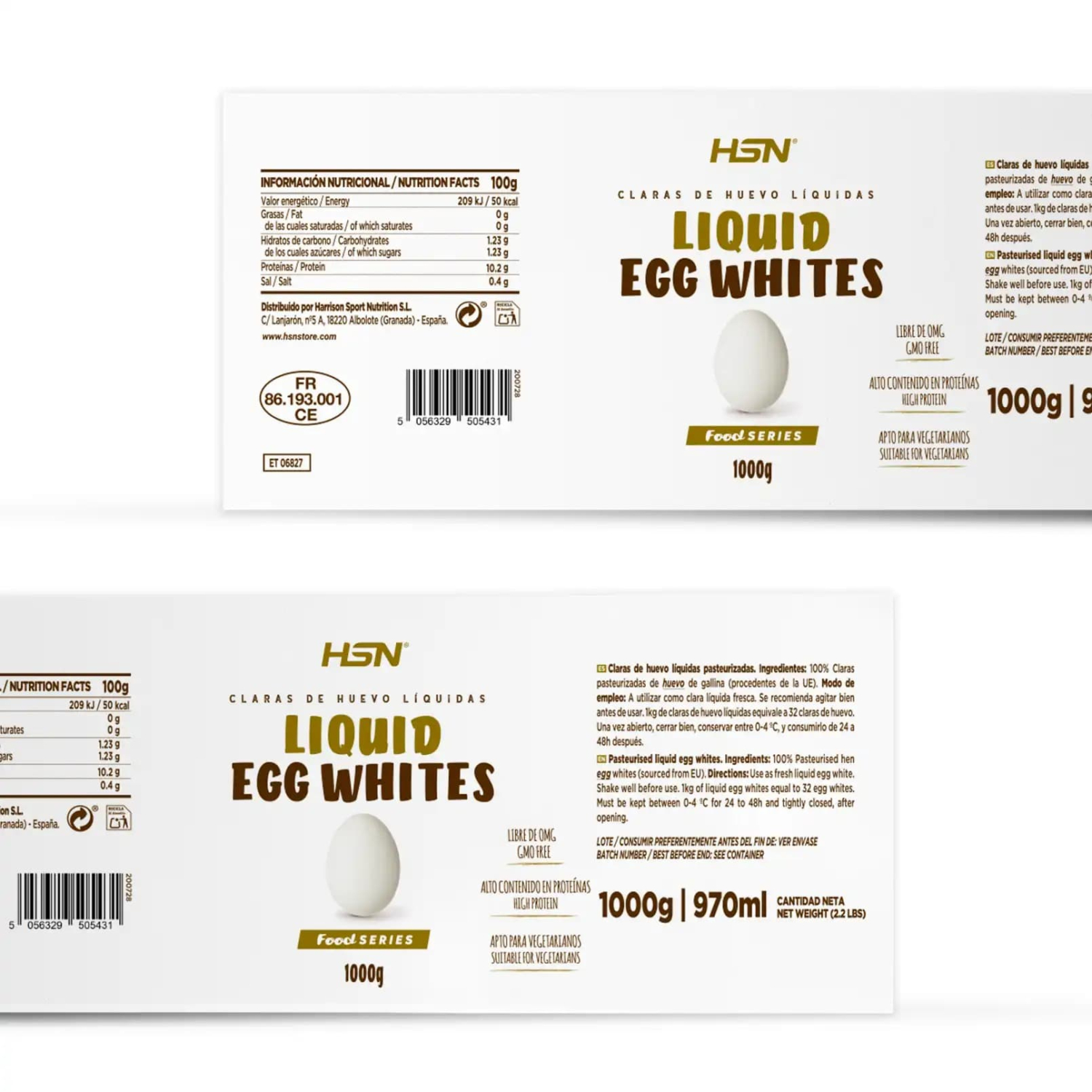 Claras de huevo liquidas - 1000g/970ml, foto 2