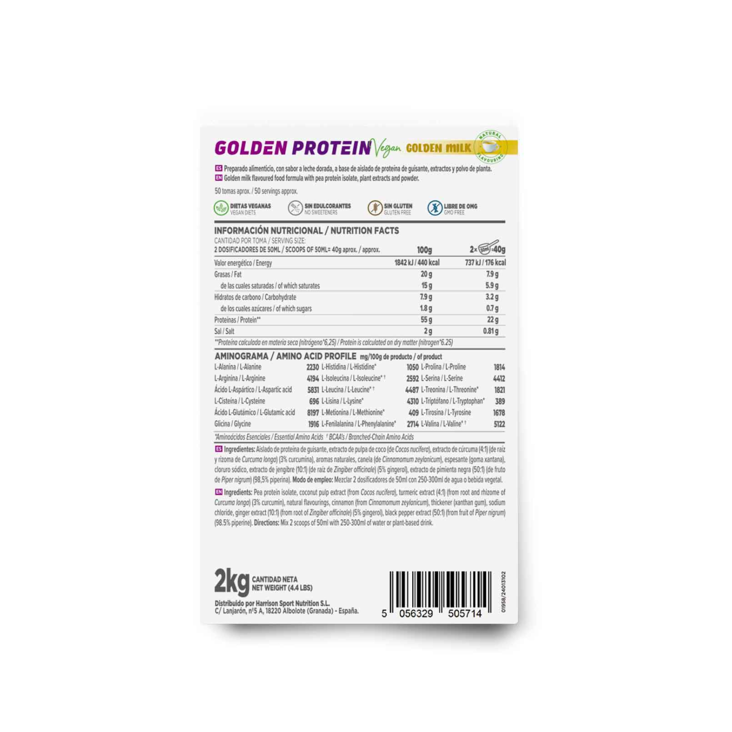Golden protein vegan 2kg, foto 2