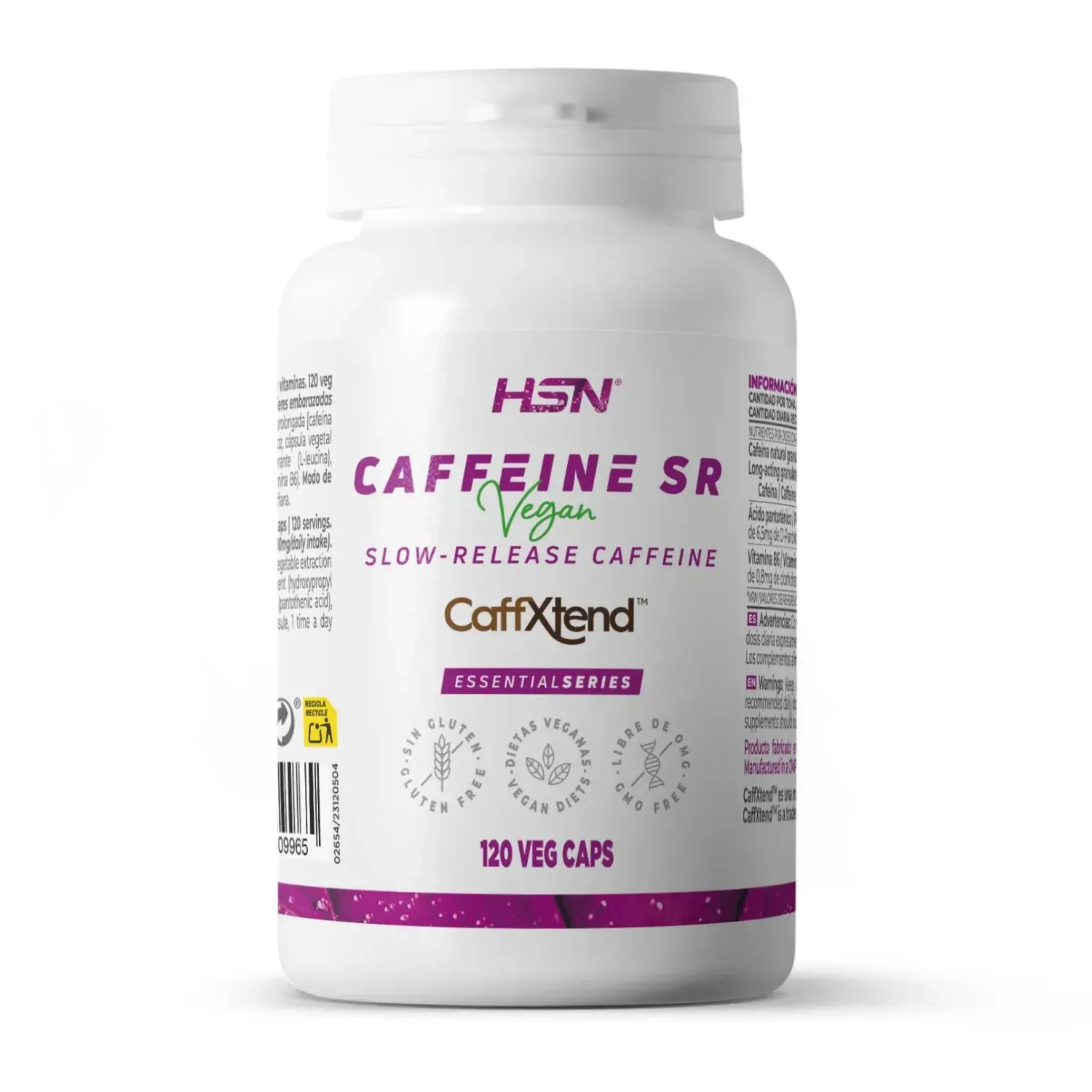 Cafeína de liberación prolongada (400mg CaffXtend™) - 120 veg caps
