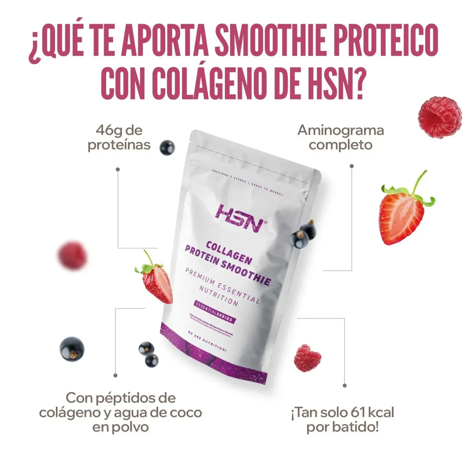 Smoothie proteico con colágeno 500g, foto 3