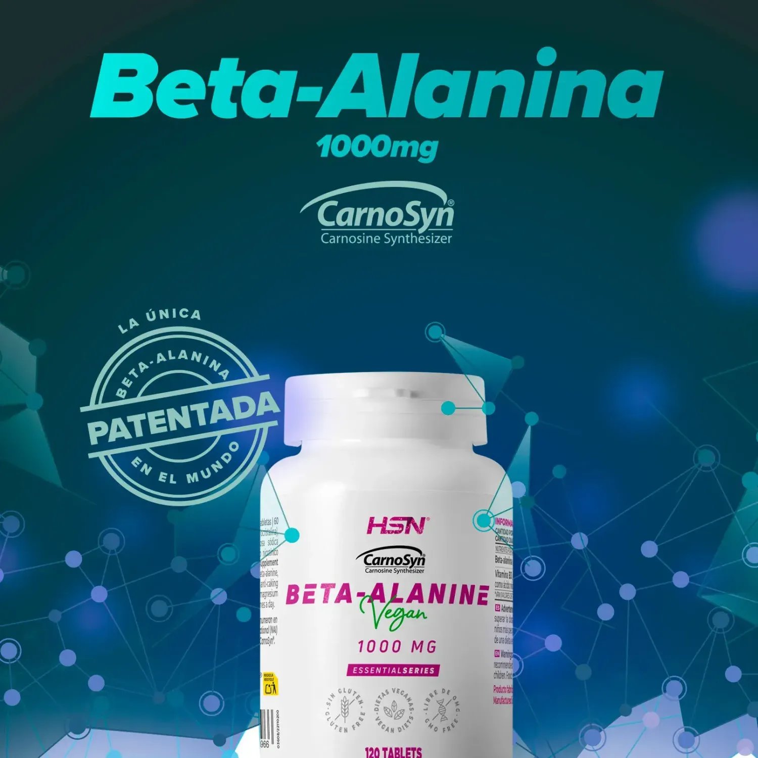 Beta-alanina 1000mg (CarnoSyn®) - 120 tabs, foto 3