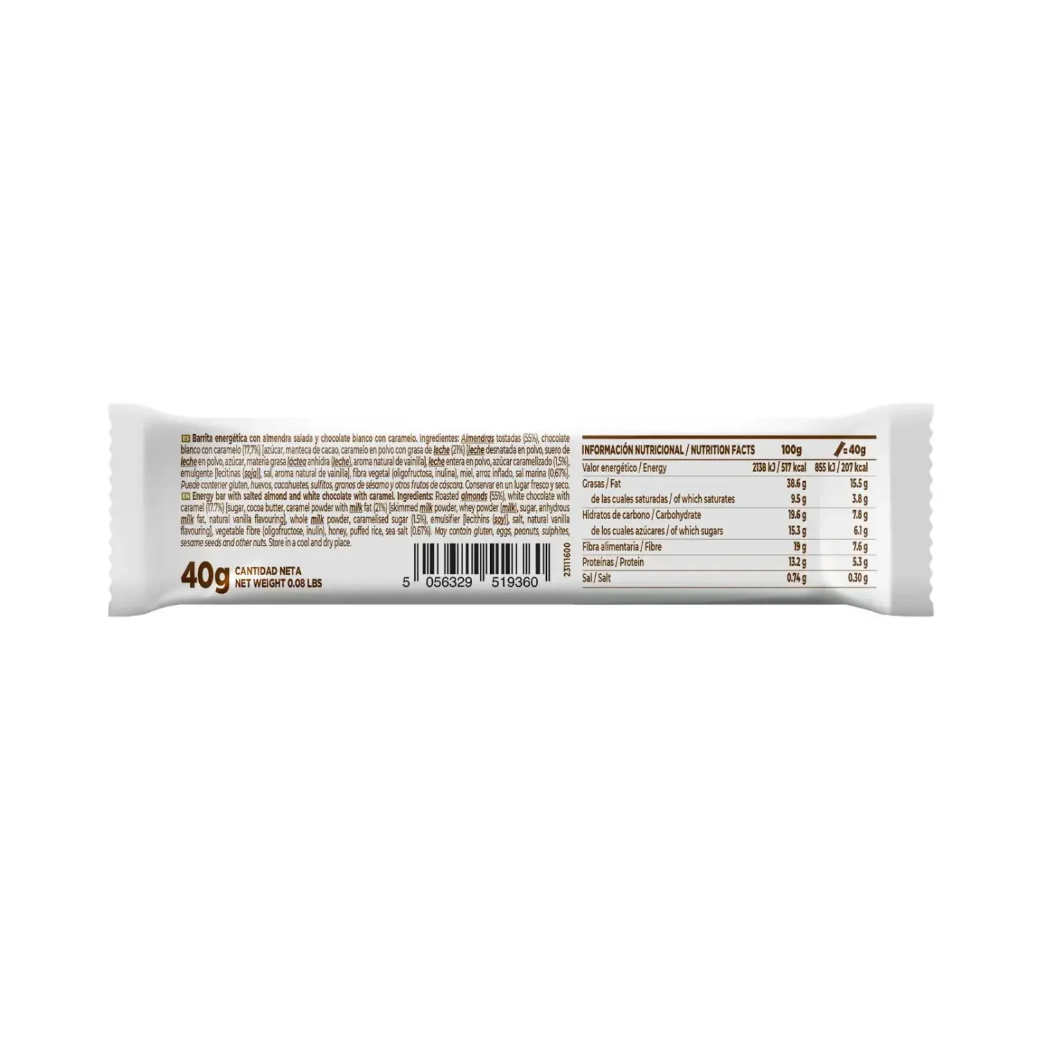Almond energy bar 40g, foto 2
