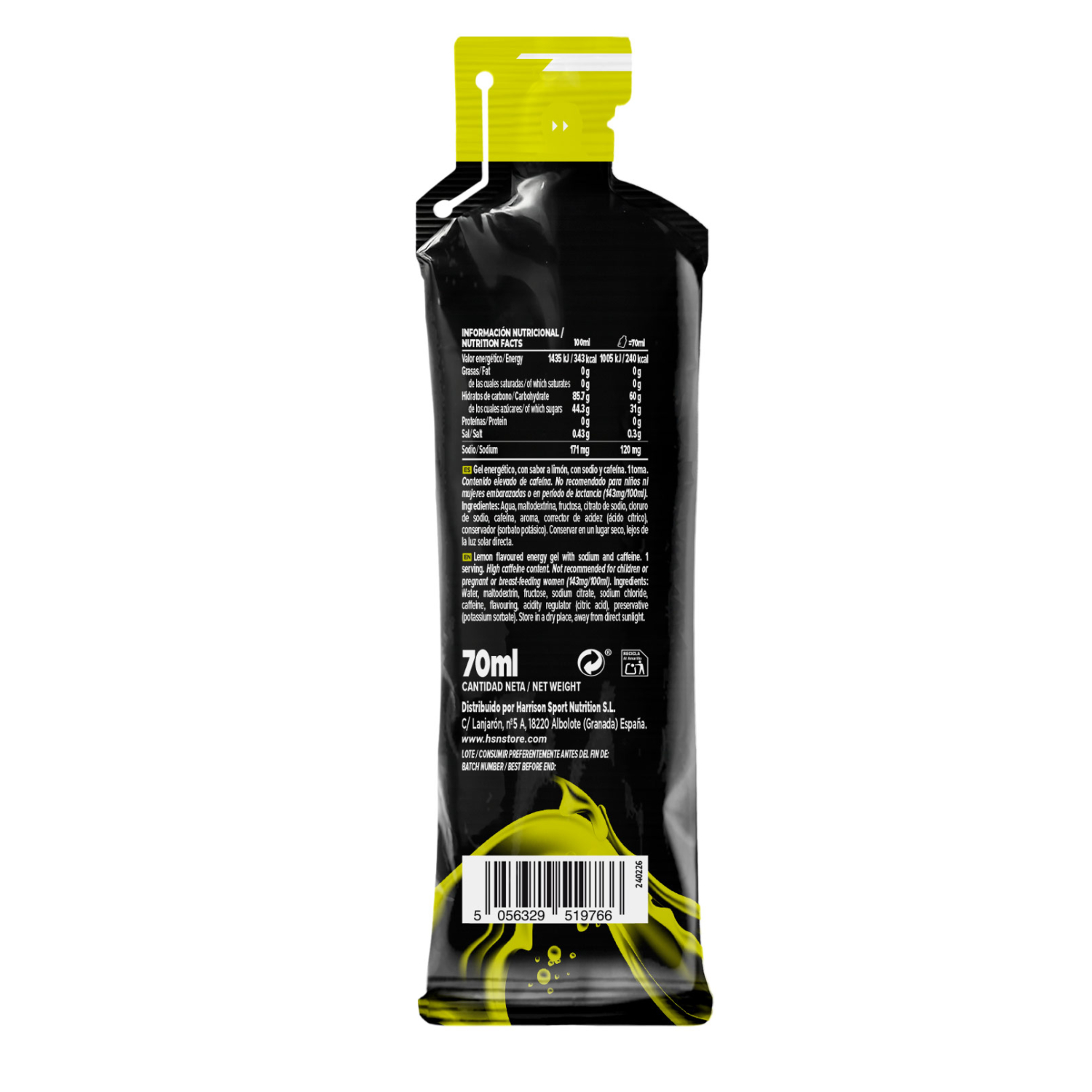 Evoenergy Maxigel con cafeína 70ml, foto 2