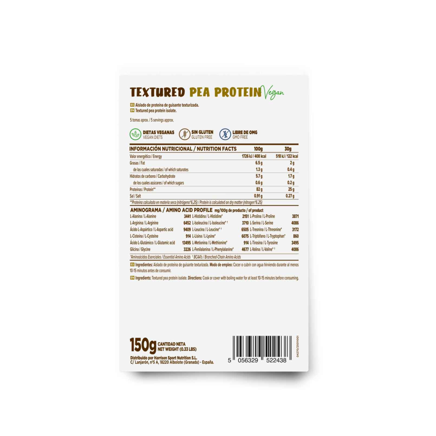 Proteína de guisante texturizada 150g, foto 2