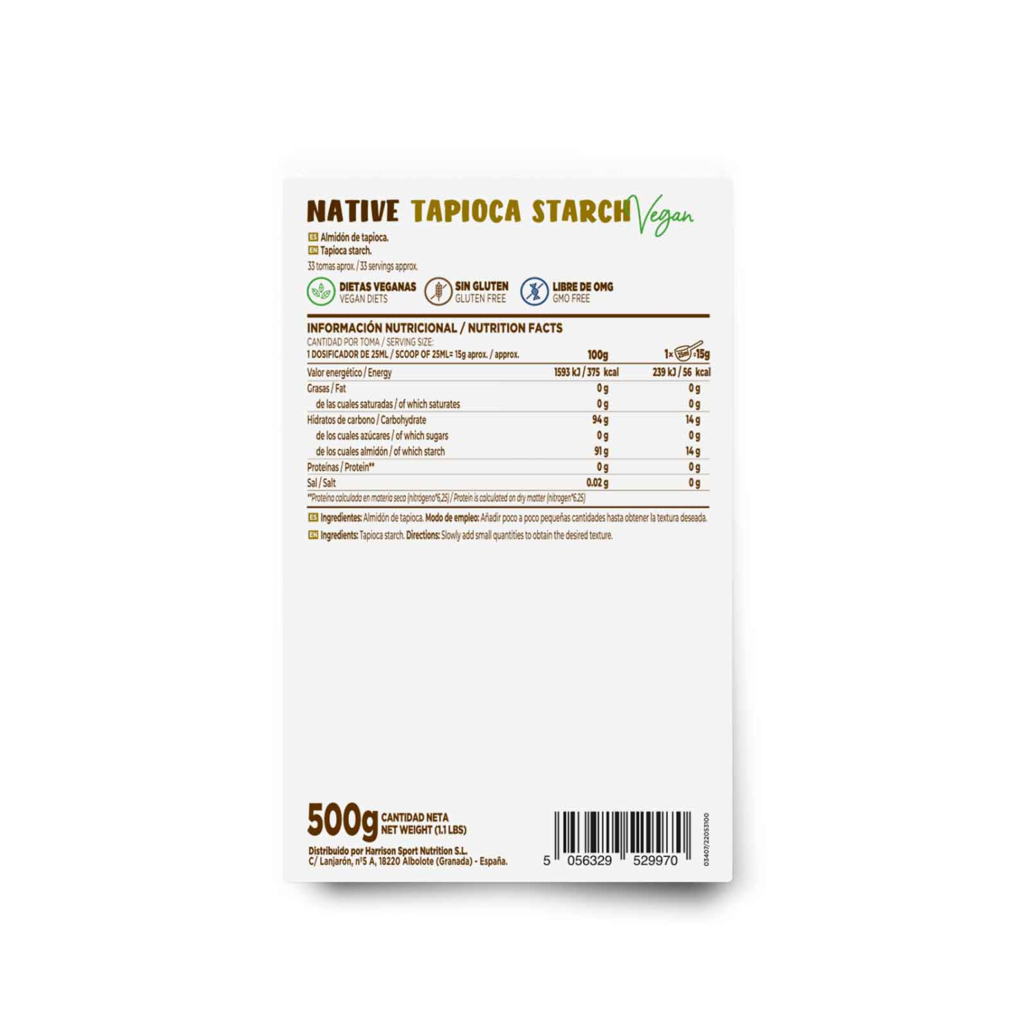Almidón de tapioca 500g, foto 2