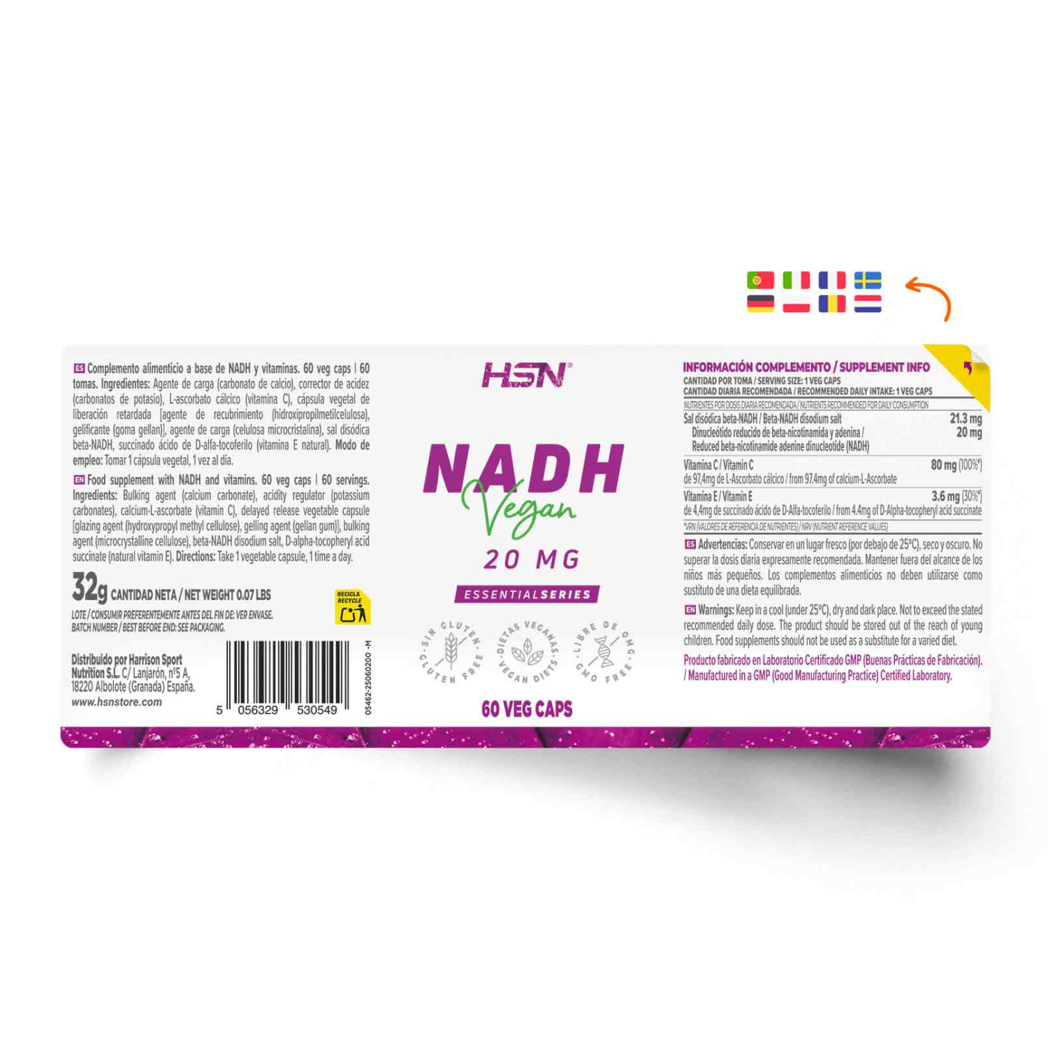 NADH 20mg - 60 veg caps, foto 2