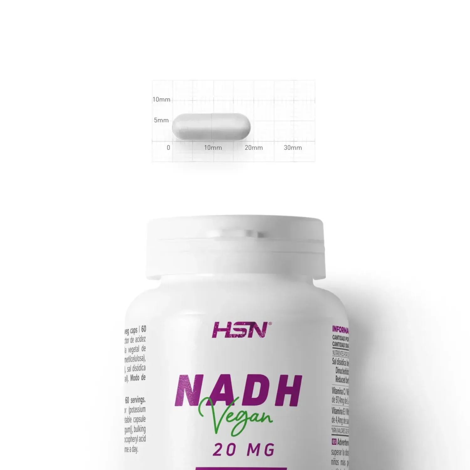 NADH 20mg - 60 veg caps, foto 3