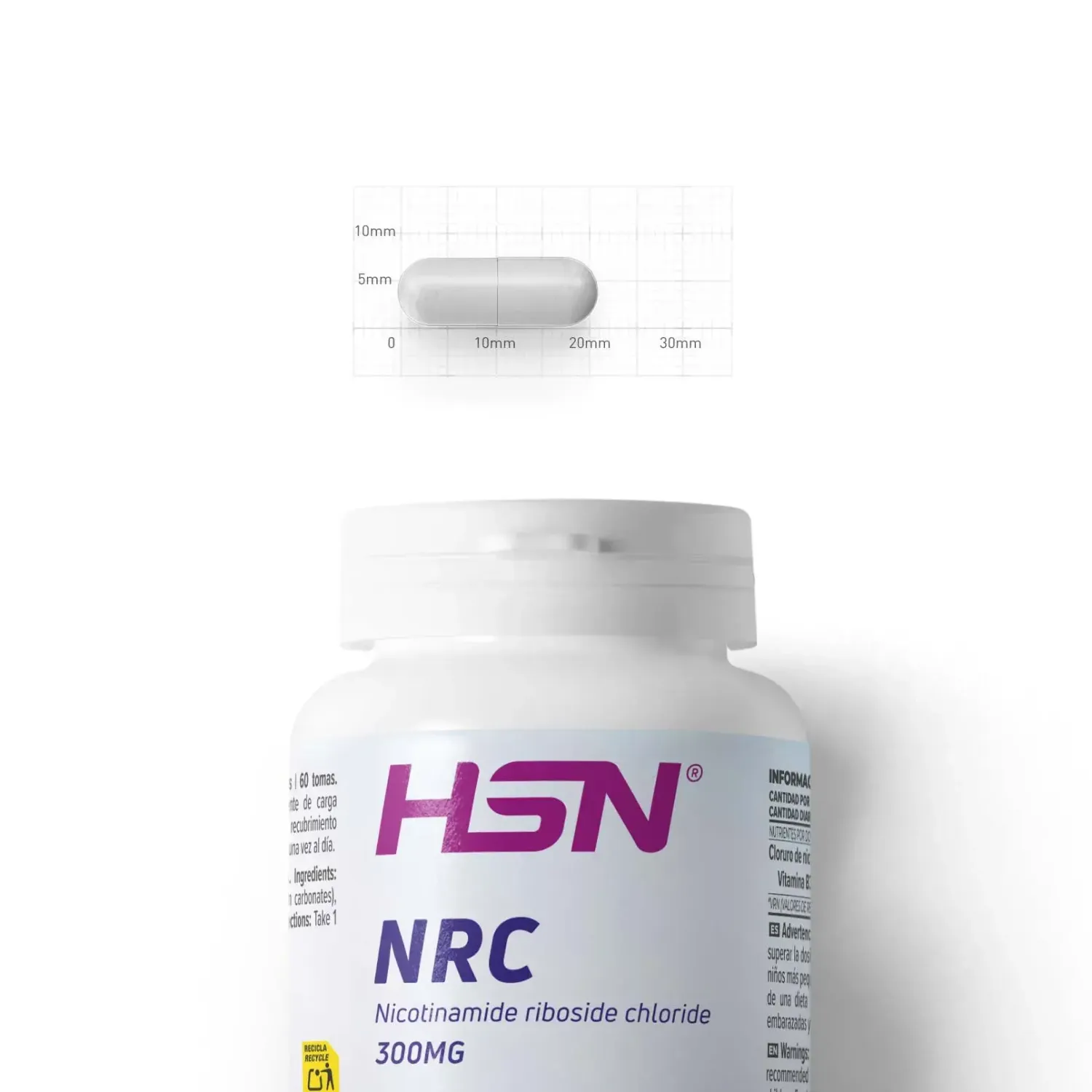 NRC (cloruro de nicotinamida ribósido) 300mg - 60 veg caps, foto 3