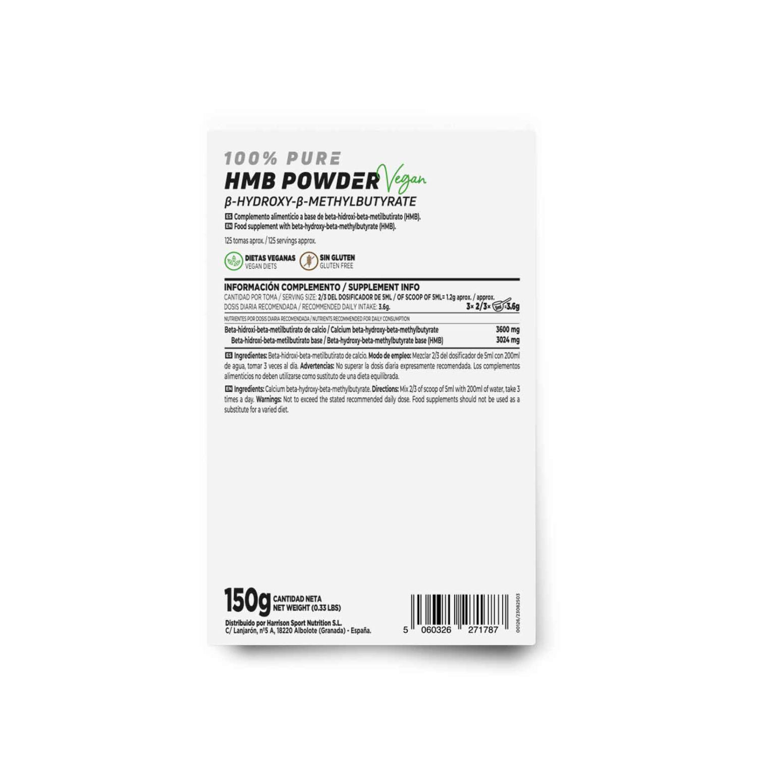 HMB puro en polvo 150g, foto 2