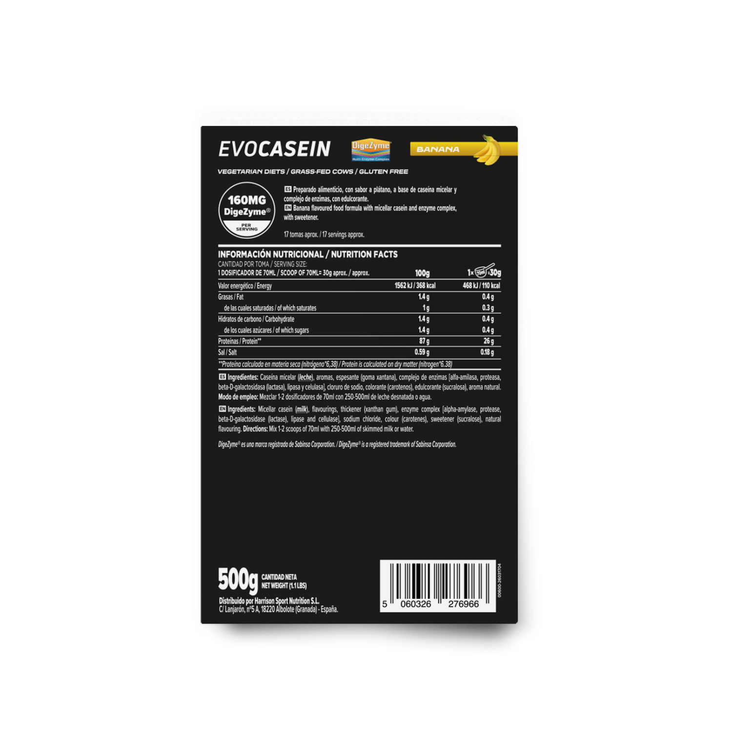 Evocasein 2.0 (caseína micelar + DigeZyme®) 500g, foto 2