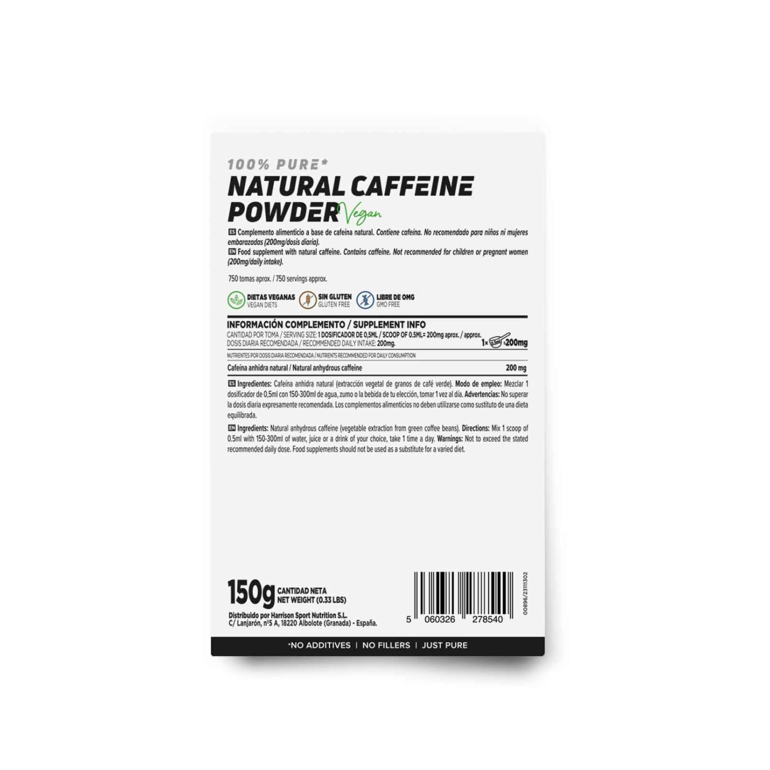 Cafeína natural en polvo 150g, foto 2