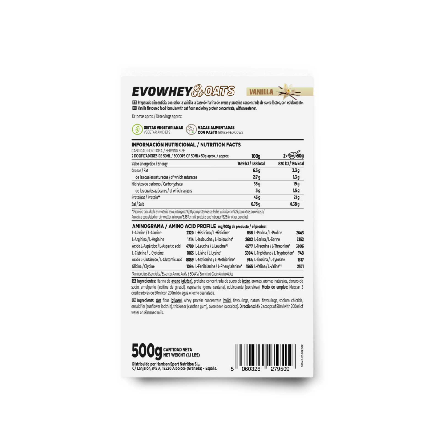 Evowhey & oats 500g, foto 2