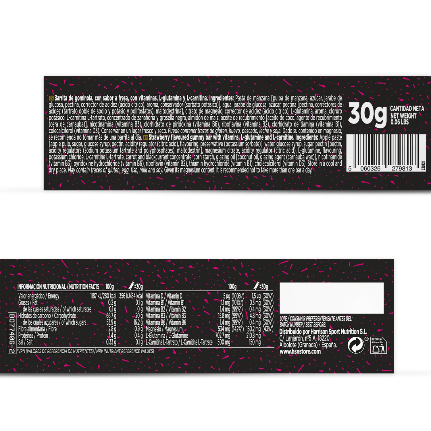 Evogummy recovery gummy bar 30g, foto 2