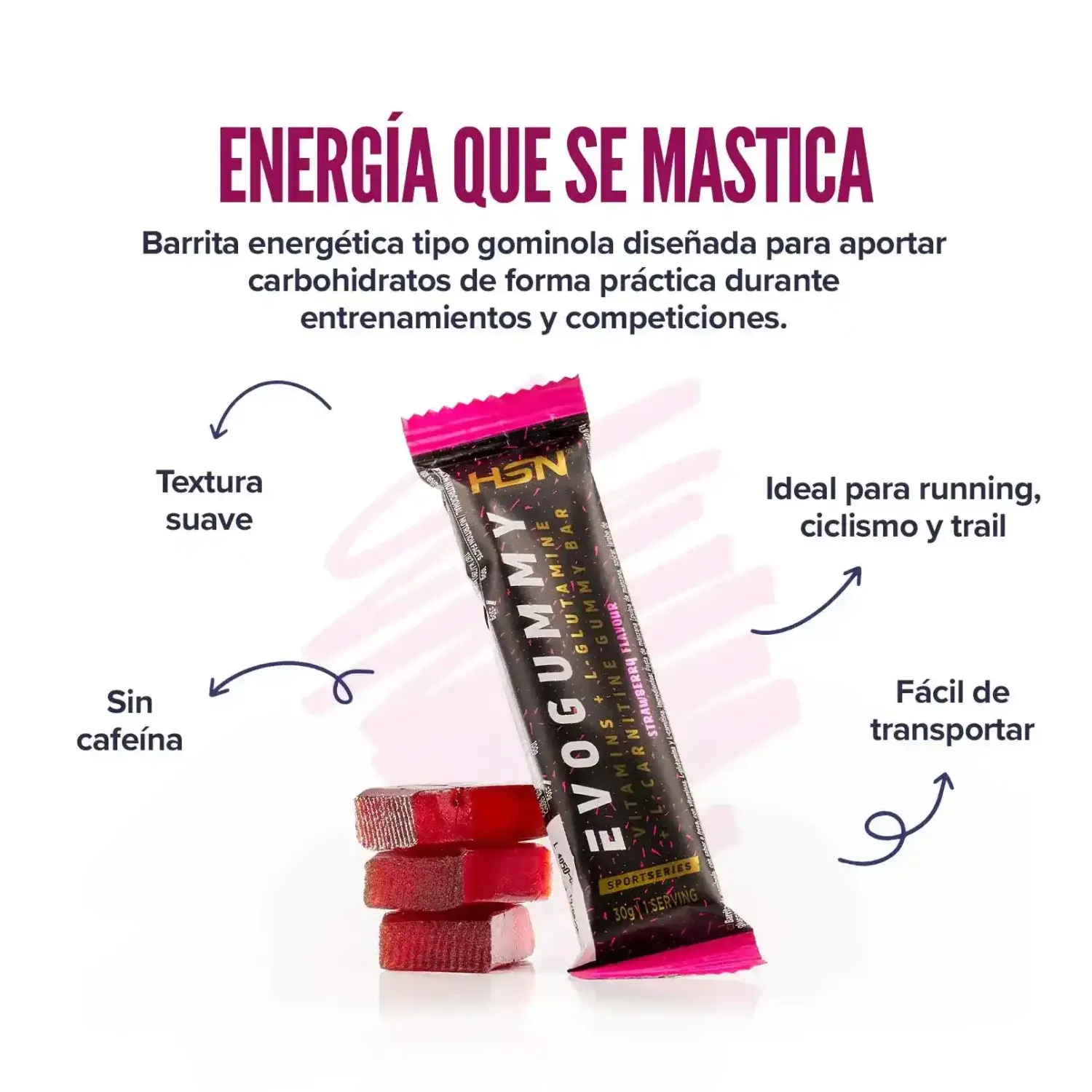 Evogummy recovery gummy bar 30g, foto 3