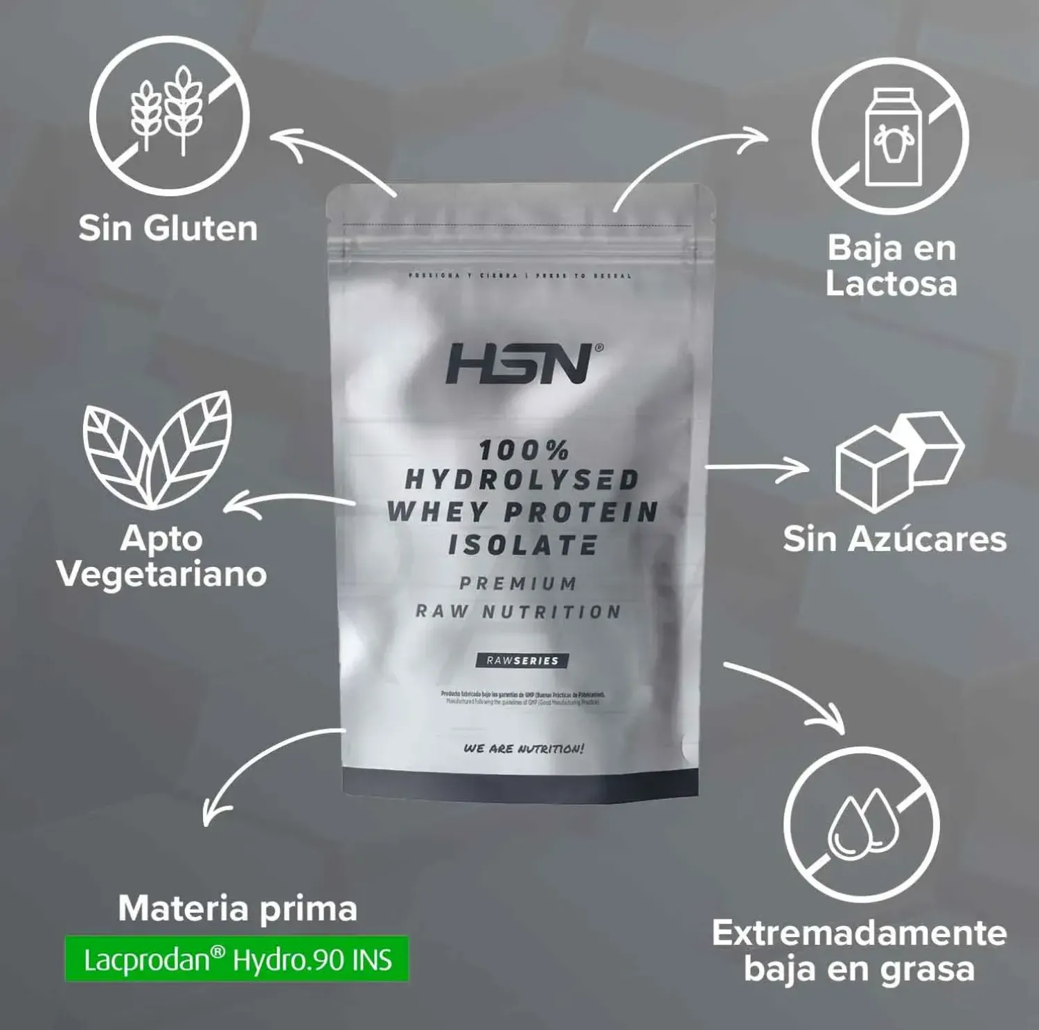 100% Proteína de suero hidrolizado aislada 500g, foto 3