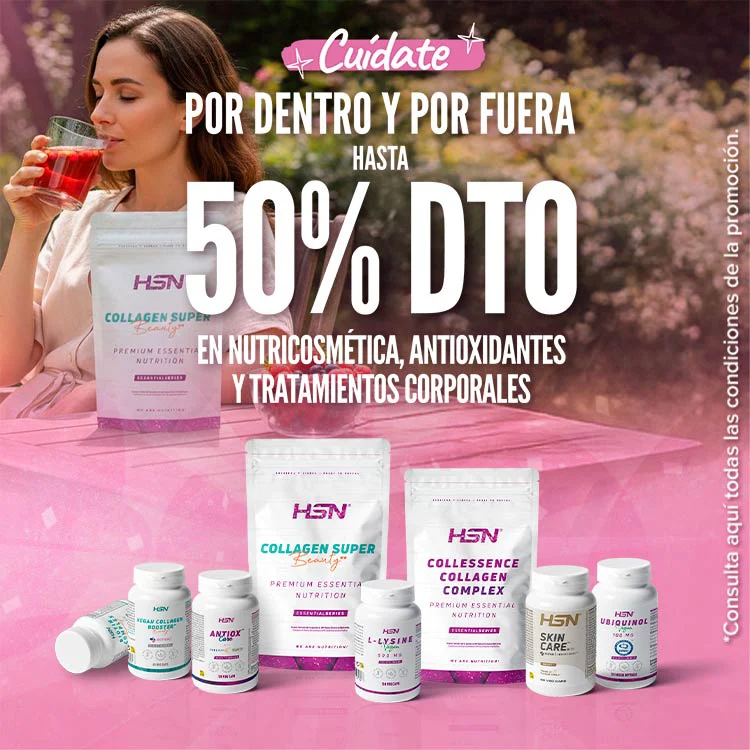 Hasta 50% DTO en Nutricosmética, Antioxidantes y Tratamientos Corporales