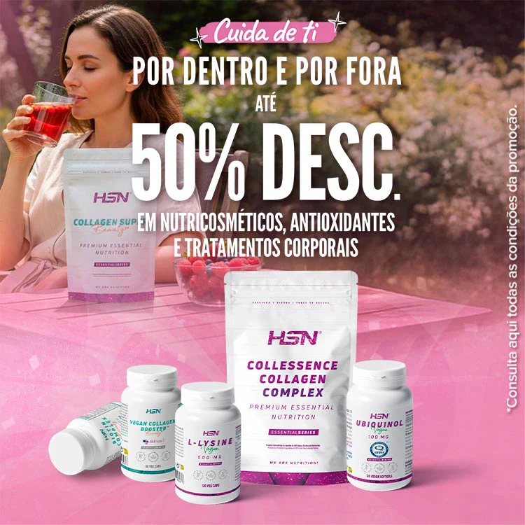 Até 50% Desc. em Nutricosméticos, Antioxidantes e Tratamentos Corporais