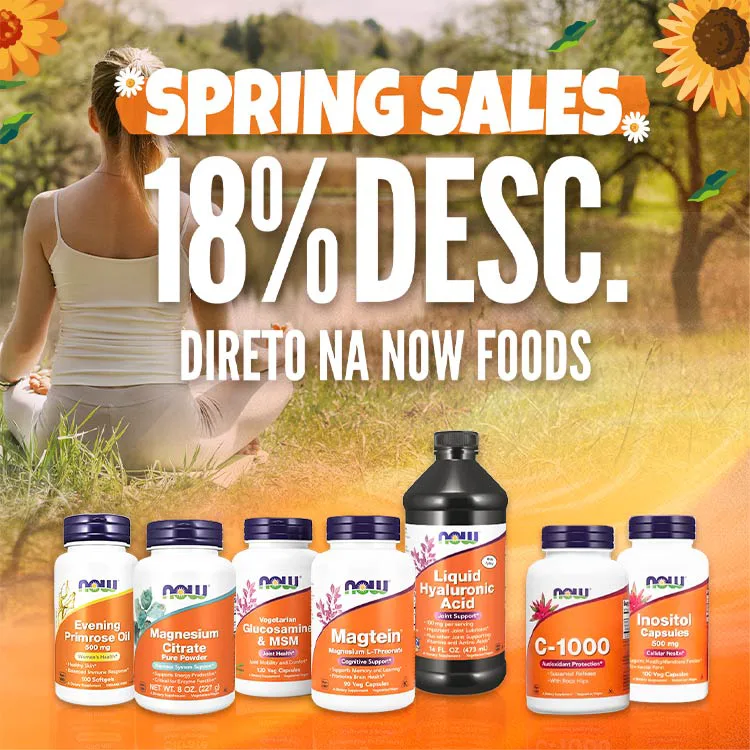18% Desc. Direto na Now Foods
