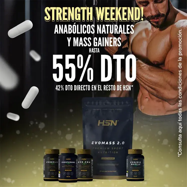 Hasta 55% DTO en Anabólicos Naturales & Mass Gainers
