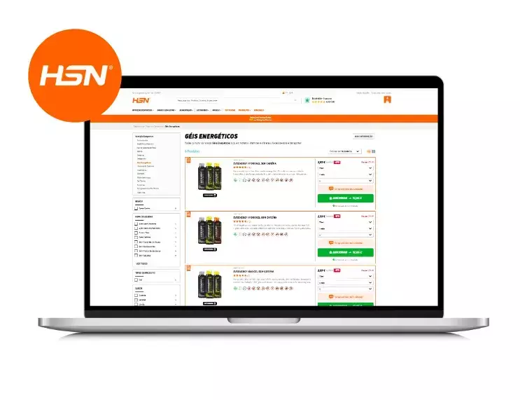 Comprar geles energéticos HSN