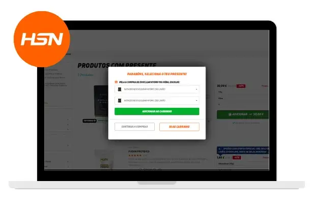 Conseguir o teu produto com presente