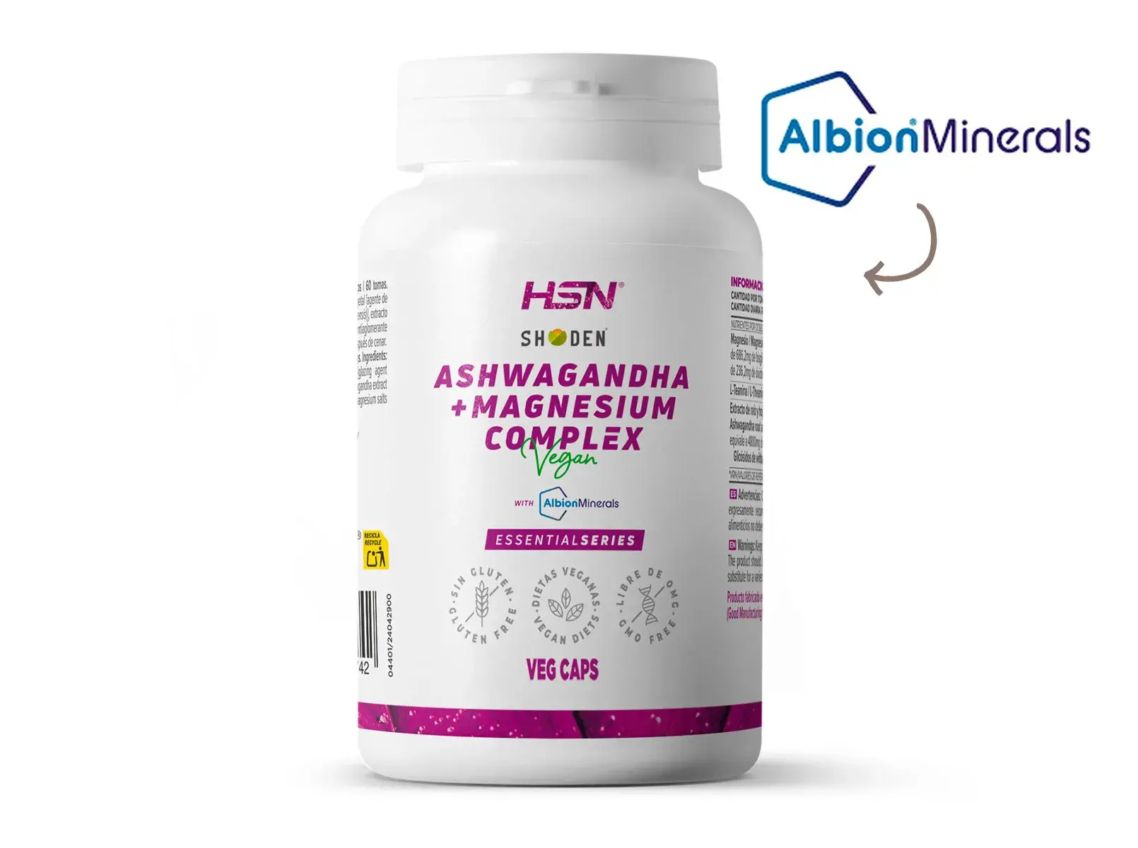 Extracto de ashwagandha y magnesio HSN