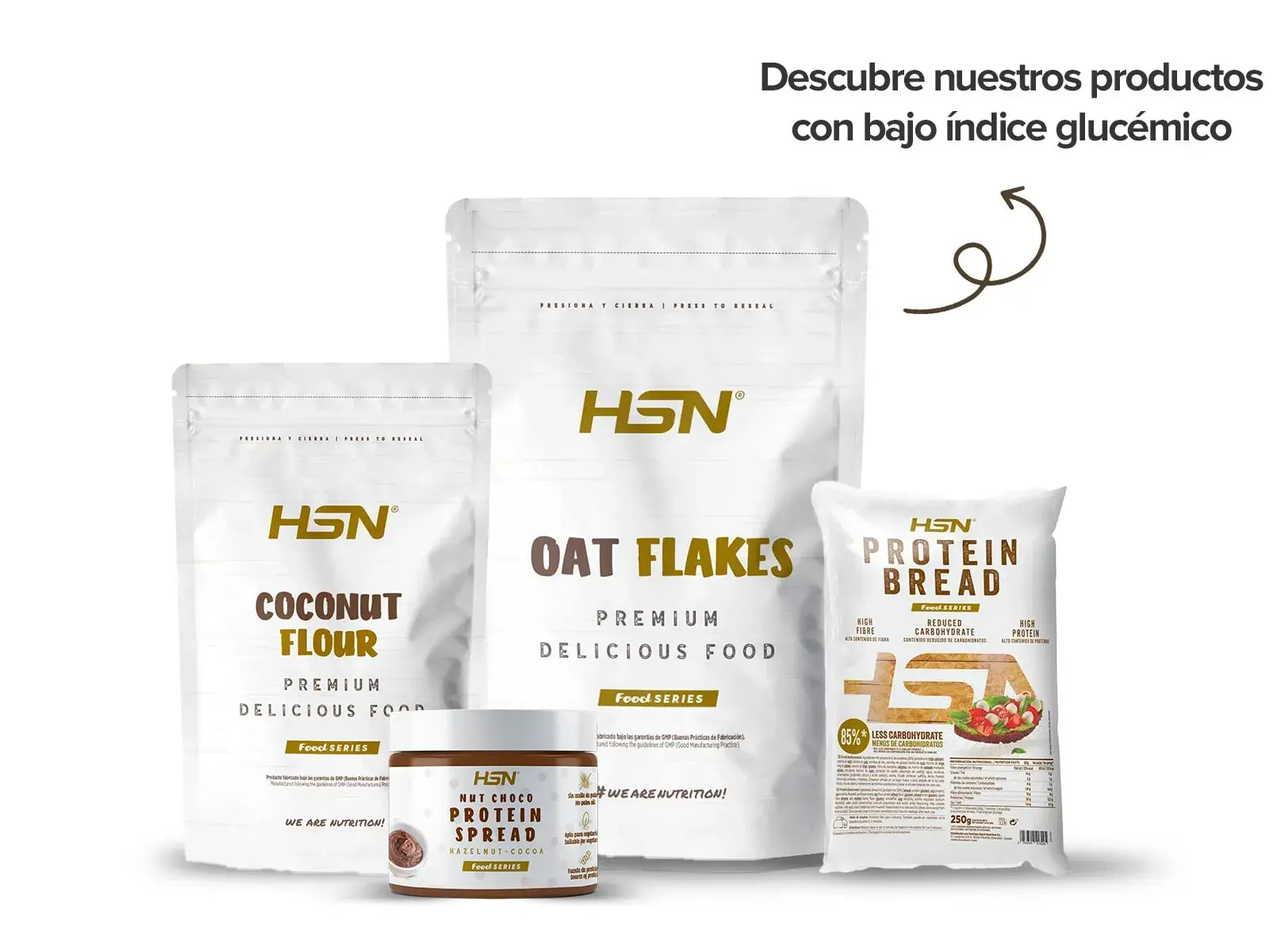Marcas de productos HSN con bajo &iacute;ndice gluc&eacute;mico