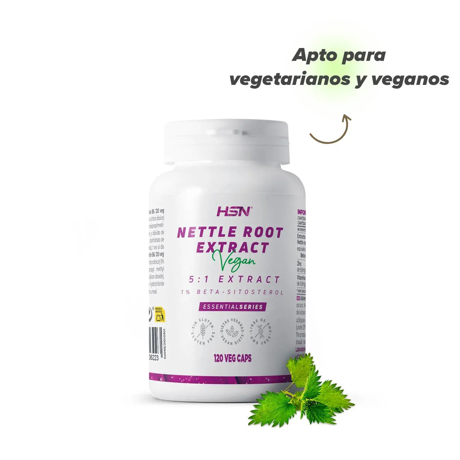 Extracto de ra&iacute;z de ortiga con vitaminas y minerales