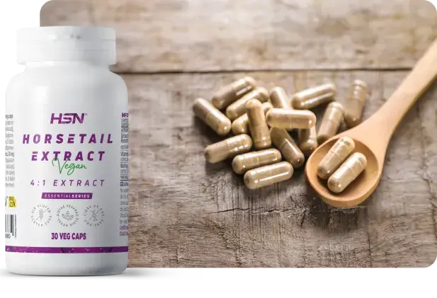 Extracto de cola de caballo con vitamina C y biotina