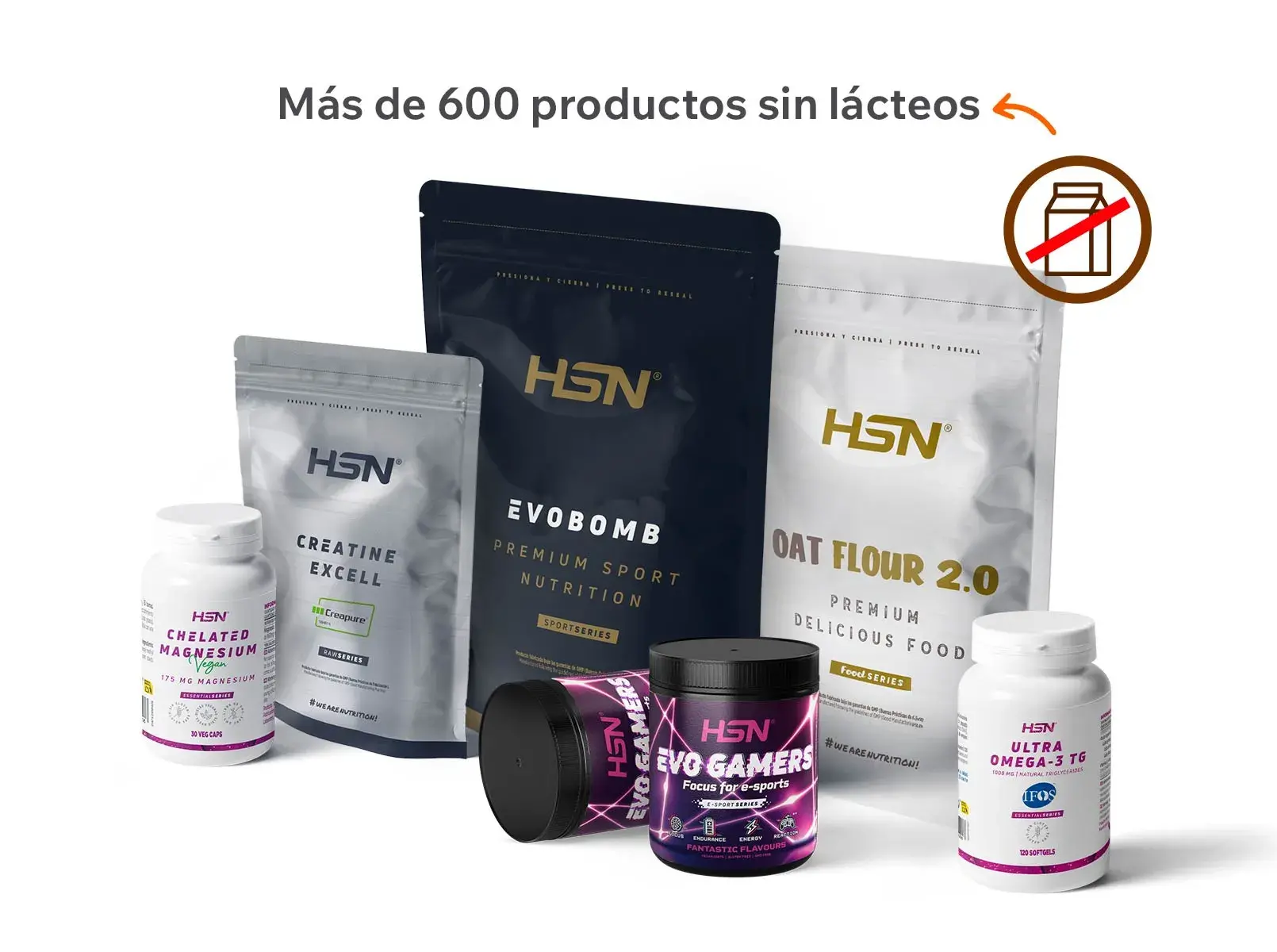 Complementos alimenticios sin trazas de leche ni derivados