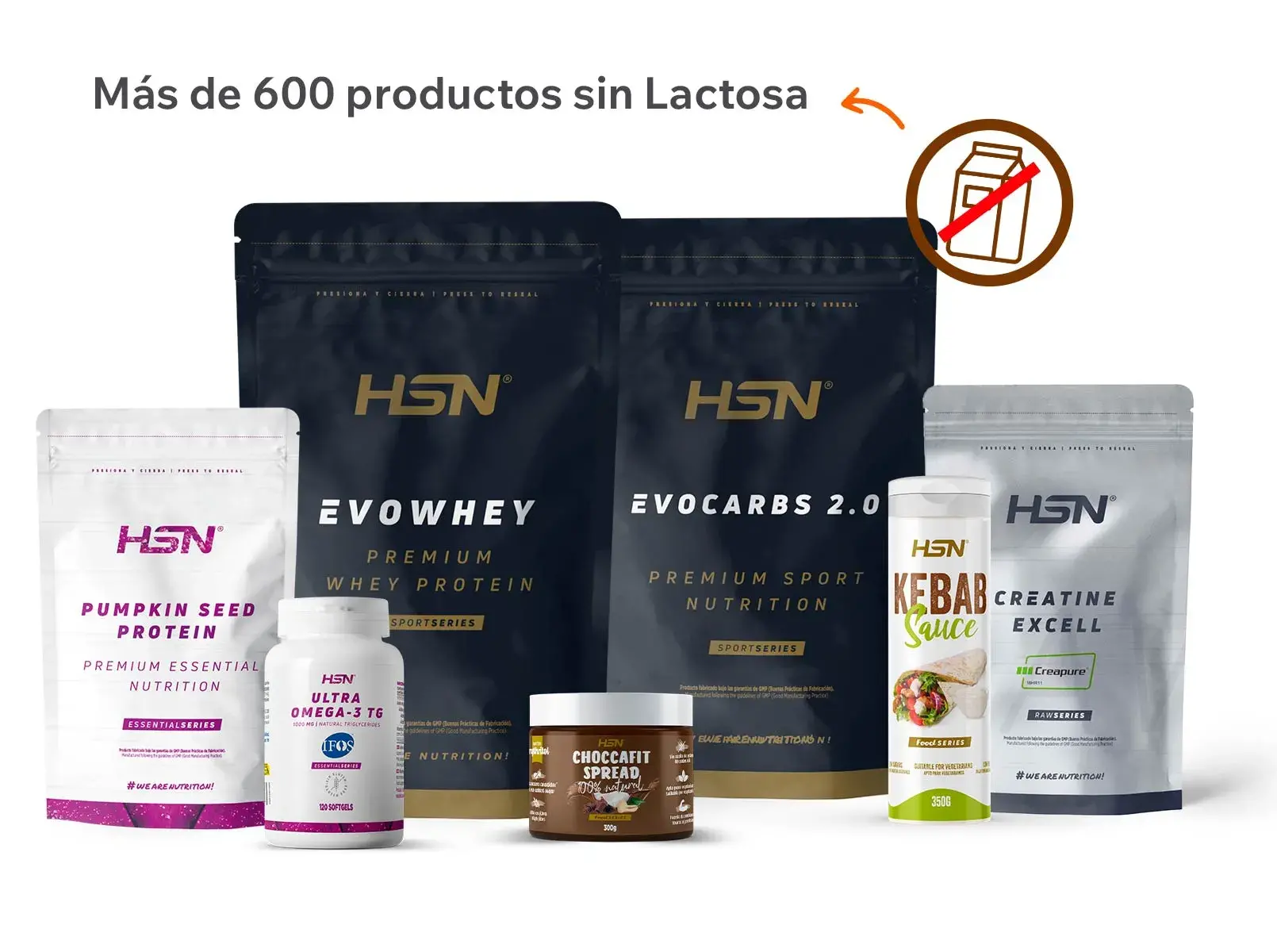 Productos HSN sin lactosa