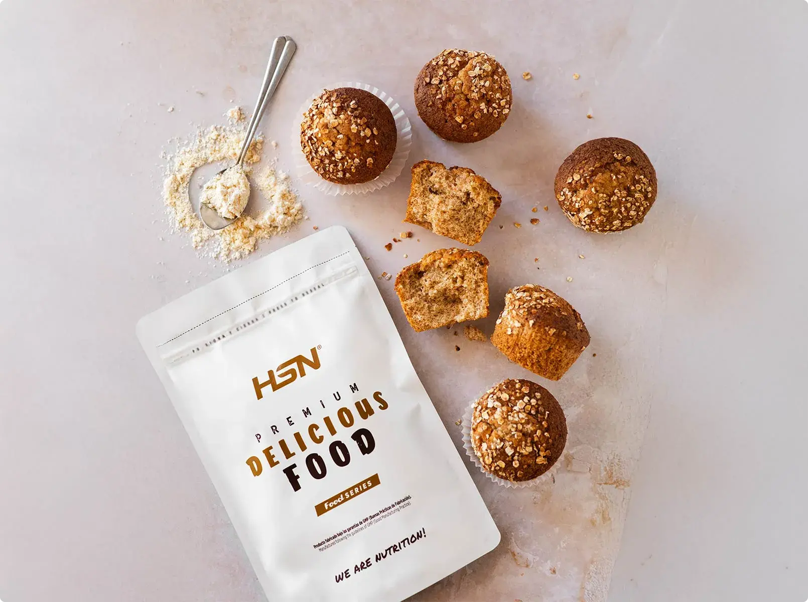Coconut flour free of added sugars