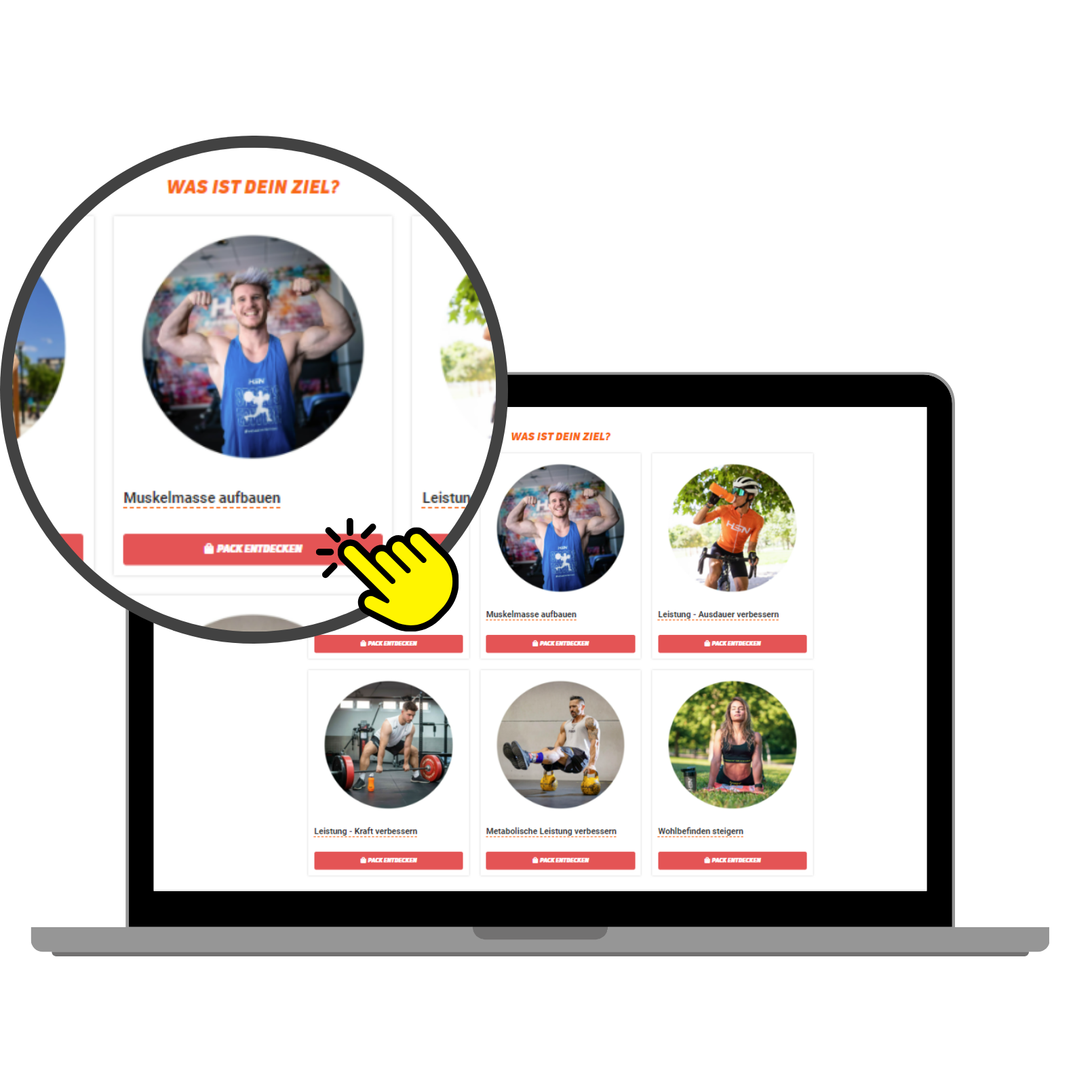 Finde das passende Pack für dein Ziel 1