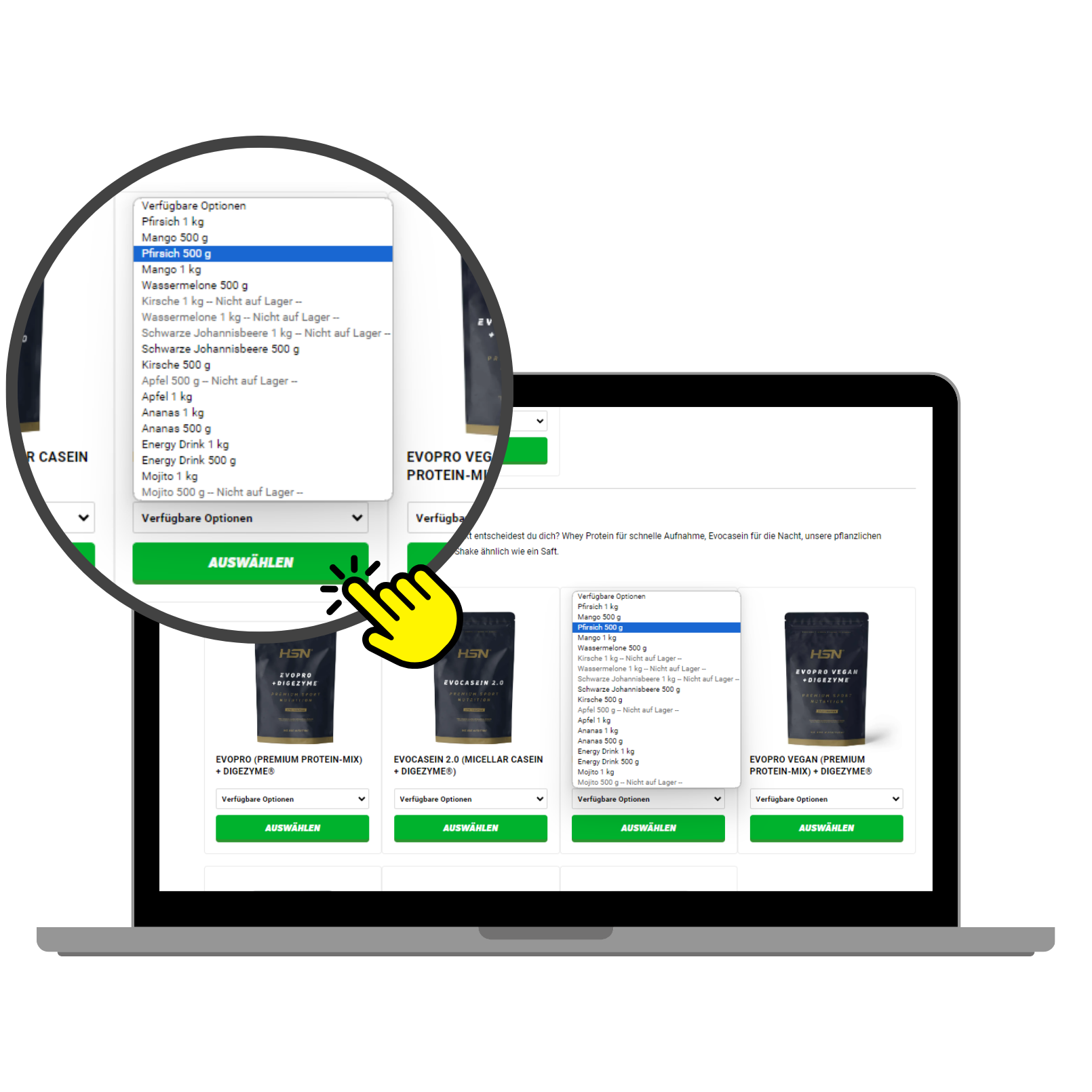 Finde das passende Pack für dein Ziel 2