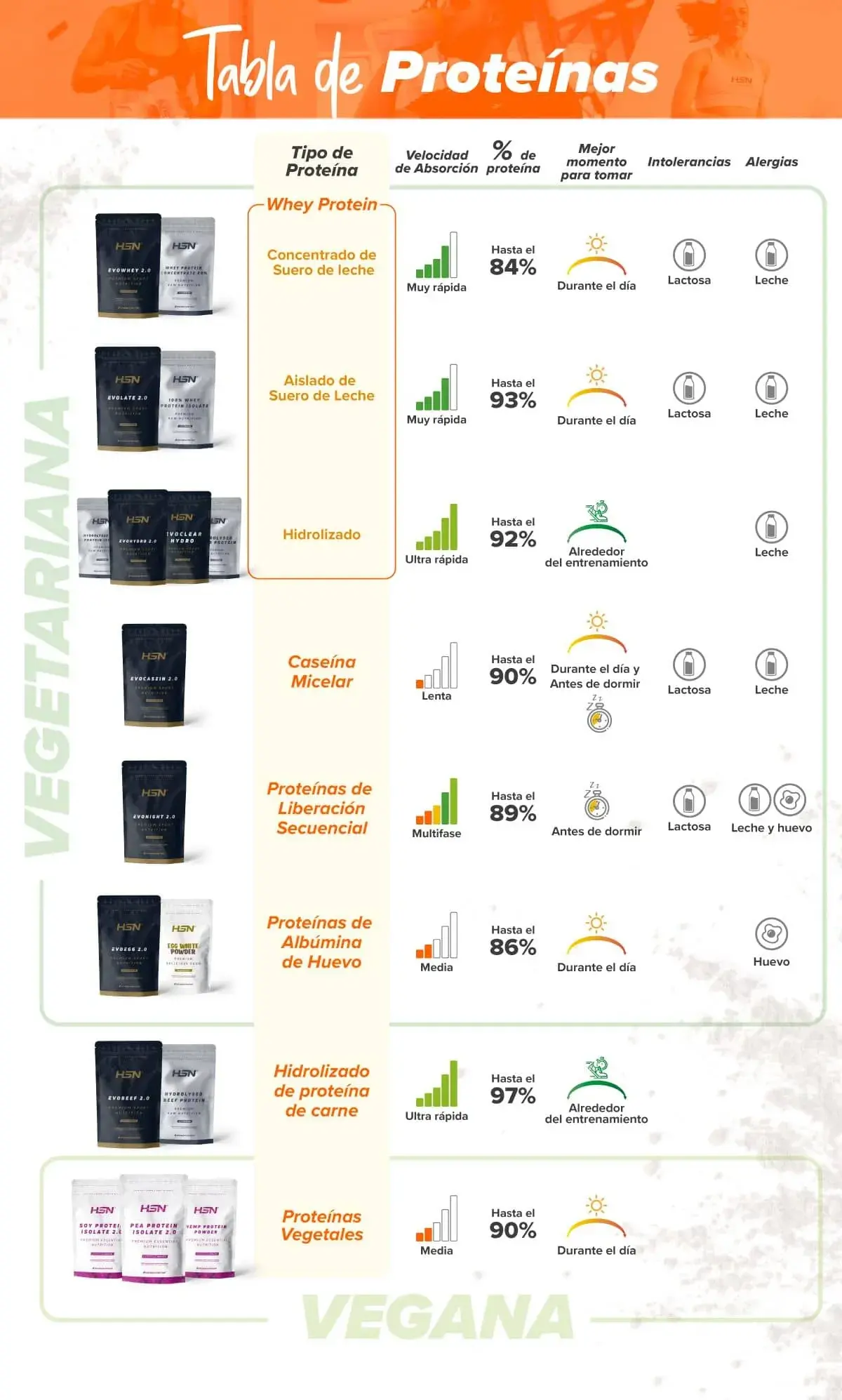 Tipos de proteínas