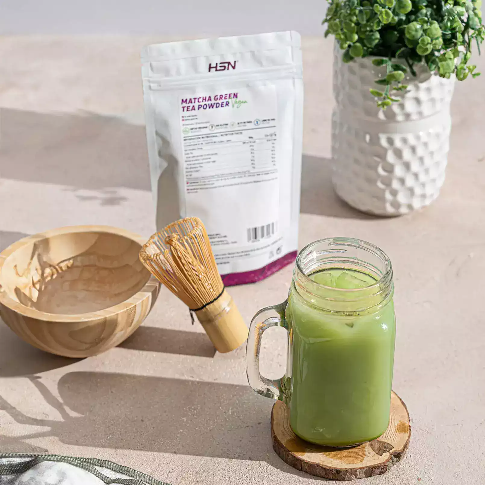 Matcha green tea powder without additives